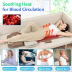 Full Body Massage Mat, 3D Body Stretching & Lumbar Traction, Back Heating, Traction Up & Down, Curve Stretch, Twist Left & Right, 4 Modes 3 Intensities 3 Heat Levels, PU Leather, Foldable, Fit 5’1-6’0