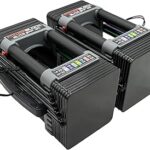 PowerBlock Elite EXP Adjustable Dumbbells, Sold in Pairs, Stage 1, 5-50 lb. Dumbbells, Durable Steel Build, Innovative Workout Equipment, All-in-One Dumbbells, Expandable with Expansion Kits