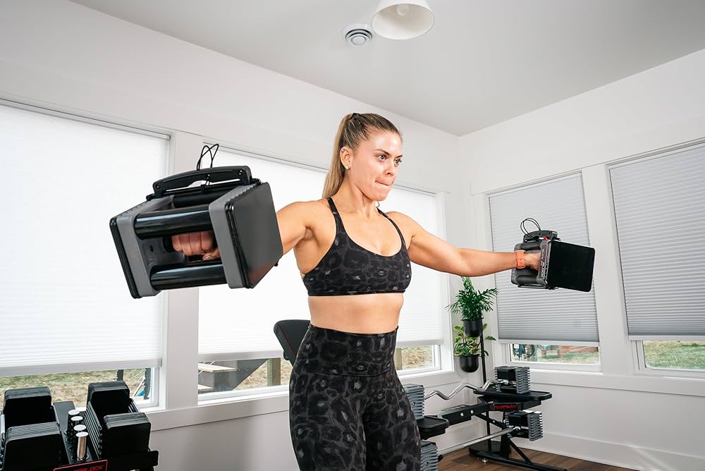 PowerBlock Elite EXP Adjustable Dumbbells, Sold in Pairs, Stage 1, 5-50 lb. Dumbbells, Durable Steel Build, Innovative Workout Equipment, All-in-One Dumbbells, Expandable with Expansion Kits