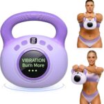 Vibration Kettlebell – 3LB Golden Weight Ideal for Women’s Fat Loss, Body Sculpting & Lymphatic Drainage – Slimming Vibration Exercise Machine for Toning, Circulation & Daily Home Workouts