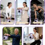 Vibration Kettlebell – 3LB Golden Weight Ideal for Women’s Fat Loss, Body Sculpting & Lymphatic Drainage – Slimming Vibration Exercise Machine for Toning, Circulation & Daily Home Workouts