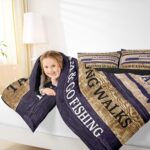 Lake House Comforter Set Queen Size, Paddle Retro Wood Grain Bedding Comforter Sets Retro Rustic Farmhouse Duvet Insert For Kids Teens Adult Women, Go Boating Duvet Sets Lake Cabin Decor, Brown