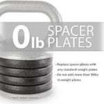 Apex Adjustable Heavy-Duty Kettlebell Weight for Strength Training and Weightlifting, Ideal Home Gym Equipment, Cast Iron, Grey APKB-500