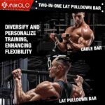 Mikolo Upgraded Weight Lift Pulley System – LAT Pulley Attachments with Adjustable Length Cable for Full Body Training, Home Gym Set