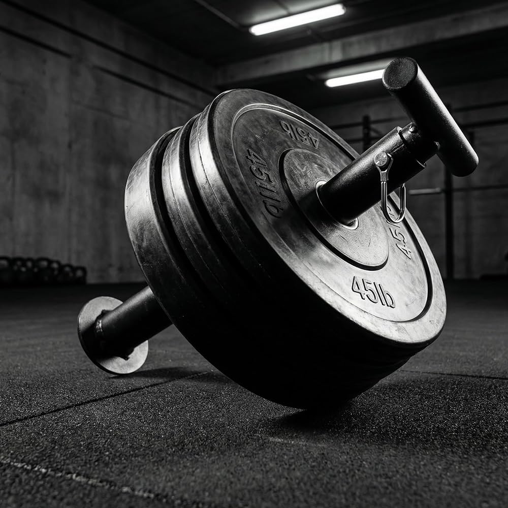 Adjustable Kettlebell Handle for Weight Plate, Heavy Duty Iron Construction, Fits Standard 2″ Olympic Plates, DIY Kettlebell for Strength Training, CrossFit, Home Gym