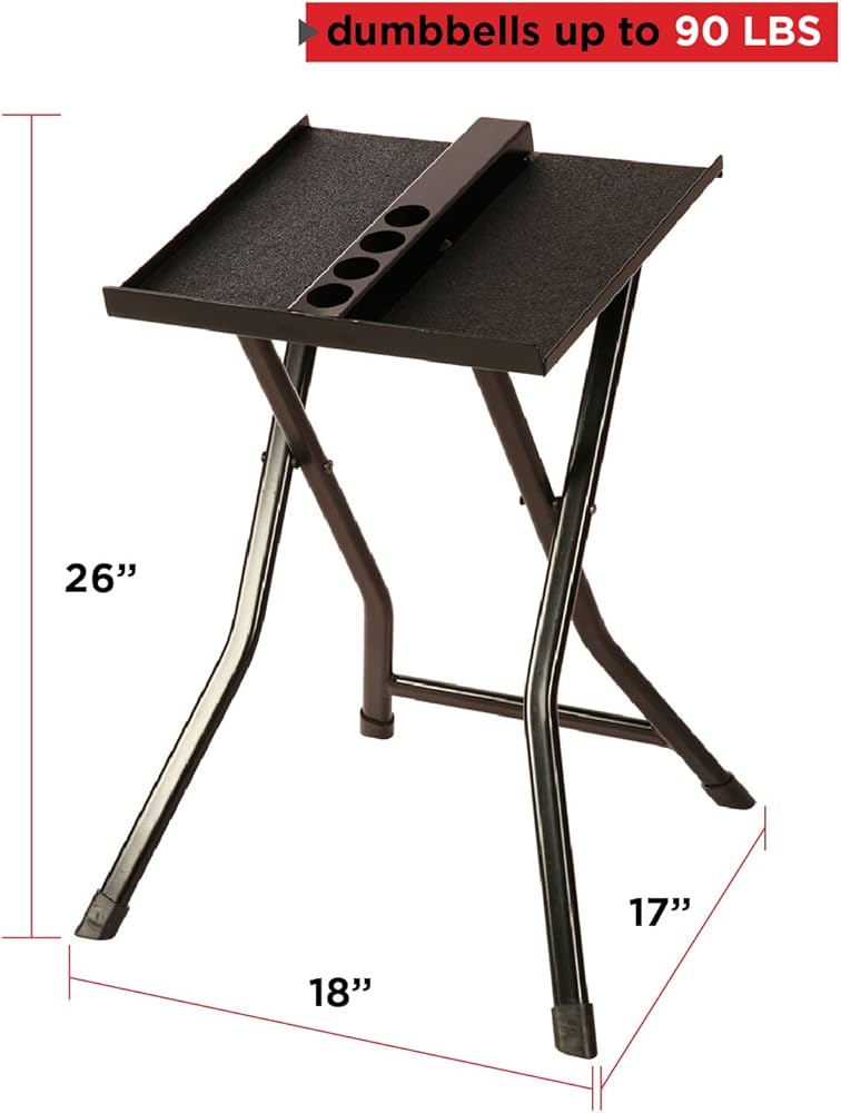 PowerBlock Large Compact Stand, Dumbbell Rack & Weight Rack, Folds Flat for Easy Storage, Use Expandable Dumbbells, Home Gym Strength Training