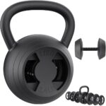 2-in-1 Adjustable Kettlebell Sets, 15-45LB Kettle bells Weights Set Used as Adjustable Dumbbell for Men/Women Home Gym Strength Training