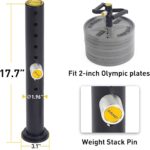 Adjustable kettlebell Handle, Heavy Duty Kettlebell Handle for Plates, Loading Pin with D-bar, Double D-bar and T-bar for Olympic Weight Plates, Hold Up 200lbs.