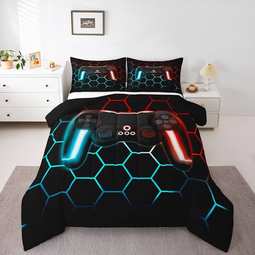 Erosebridal Gaming Bedding Sets Twin Size Gamer Comforter Set