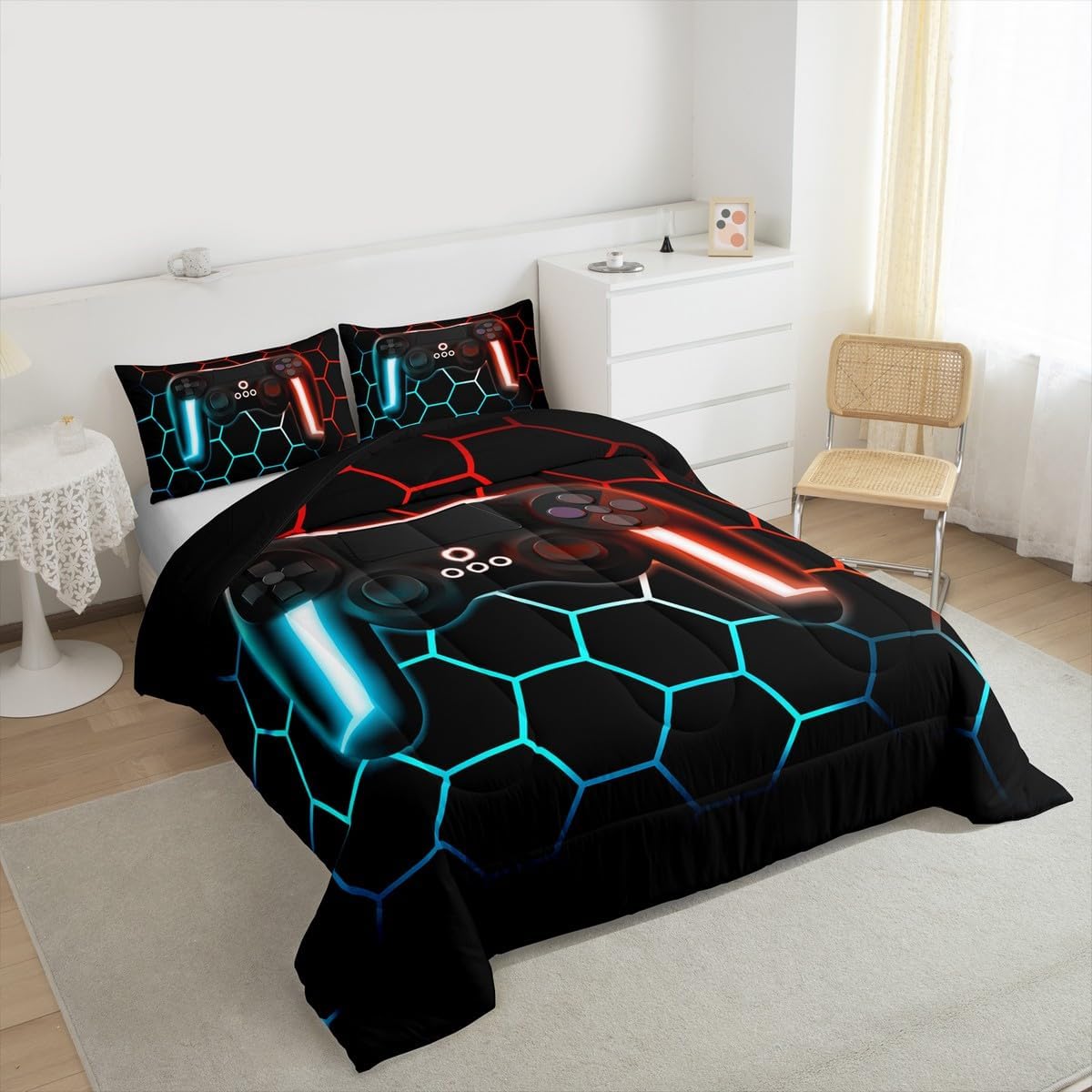 Erosebridal Gaming Bedding Sets Twin Size Gamer Comforter Set