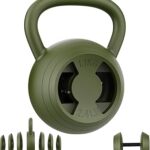2-in-1 Adjustable Kettlebell, 15-45 LB Kettlebells Weight Set with Wide Grip, 4.8-30 LB Dumbbell Weights for Home Gym Strength Training