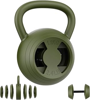2-in-1 Adjustable Kettlebell, 15-45 LB Kettlebells Weight Set with Wide Grip, 4.8-30 LB Dumbbell Weights for Home Gym Strength Training
