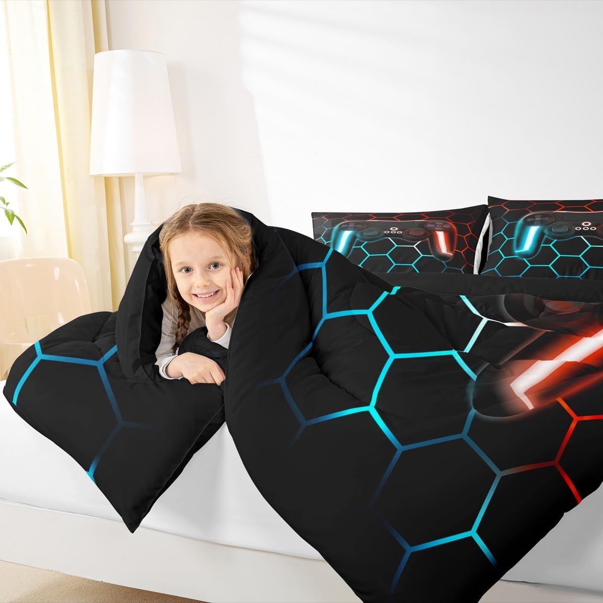Erosebridal Gaming Bedding Sets Twin Size Gamer Comforter Set