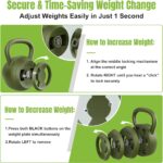 2-in-1 Adjustable Kettlebell, 15-45 LB Kettlebells Weight Set with Wide Grip, 4.8-30 LB Dumbbell Weights for Home Gym Strength Training