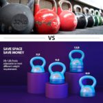 TopMade Adjustable Kettlebell Weights Set Cast Iron Exercise Fitness Kettle Ball Grip 5, 8, 9,12lb Free Weight Men Women Kettlebells for Home Gym Workout Ballistic, Core,Strength Training