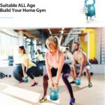 TopMade Adjustable Kettlebell Weights Set Cast Iron Exercise Fitness Kettle Ball Grip 5, 8, 9,12lb Free Weight Men Women Kettlebells for Home Gym Workout Ballistic, Core,Strength Training