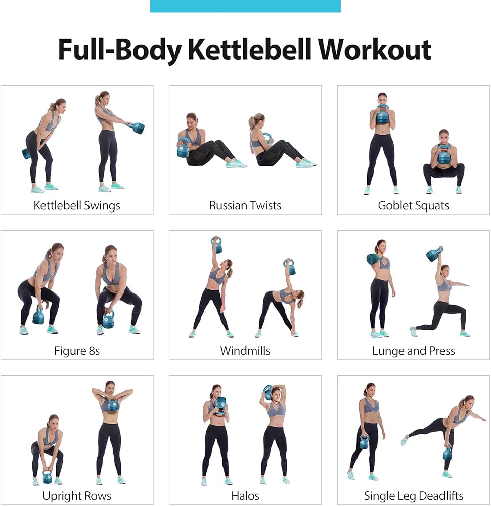 TopMade Adjustable Kettlebell Weights Set Cast Iron Exercise Fitness Kettle Ball Grip 5, 8, 9,12lb Free Weight Men Women Kettlebells for Home Gym Workout Ballistic, Core,Strength Training