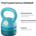 TopMade Adjustable Kettlebell Weights Set Cast Iron Exercise Fitness Kettle Ball Grip 5, 8, 9,12lb Free Weight Men Women Kettlebells for Home Gym Workout Ballistic, Core,Strength Training