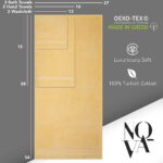 NOVA Luxury Linen – Hotel Quality Turkish Towel Set for Bathroom (6 Pcs Towel Set, Sunlight Yellow)