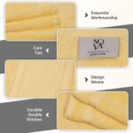 NOVA Luxury Linen – Hotel Quality Turkish Towel Set for Bathroom (6 Pcs Towel Set, Sunlight Yellow)