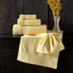 NOVA Luxury Linen – Hotel Quality Turkish Towel Set for Bathroom (6 Pcs Towel Set, Sunlight Yellow)