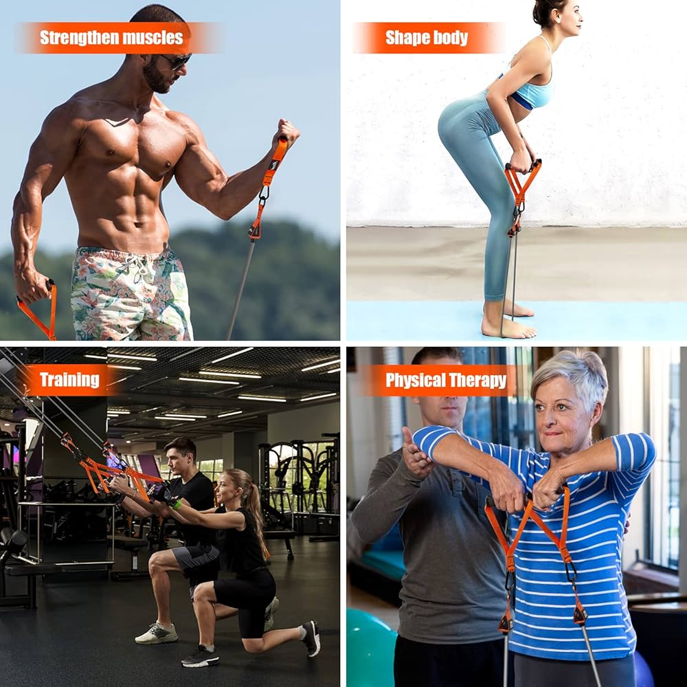 HPYGN Heavy Resistance Bands, 300LBS Exercise Bands for Working Out, Fitness Bands with Handles, Workout Bands for Men, Weight Bands Set for Muscle Training, Strength, Slim, Yoga, Home Gym Equipment