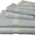 Royal Hotel Bedding 6pc Blue Viscose from Bamboo Blend Towel Set, Includes 2 Bath Towels, 2 Hand Towels, 2 Wash Clothes