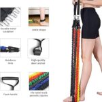 EILISON Resistance Band Kit with Heavy Duty Protective Sleeves for Safe Workout and Soft Anti-Slip Foam Handle, Door Anchor, Ankle Strap for Men and Women Stackable