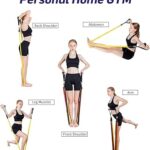 EILISON Resistance Band Kit with Heavy Duty Protective Sleeves for Safe Workout and Soft Anti-Slip Foam Handle, Door Anchor, Ankle Strap for Men and Women Stackable