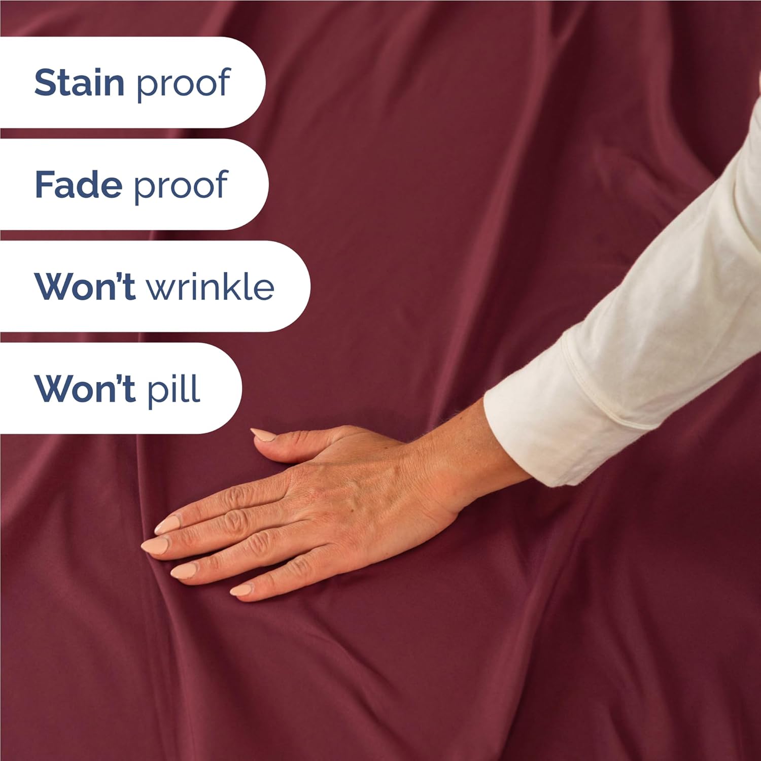 Full 6 Piece Sheet Set – Comfy Breathable & Cooling – Ultra Soft Hotel Luxury Bedding Set w/ 8-16 Inch Deep Pockets – 1 Flat & 1 Fitted Sheet & 4 Pillowcases – Wrinkle Free and Easy Care – Burgundy