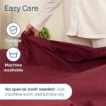 Full 6 Piece Sheet Set – Comfy Breathable & Cooling – Ultra Soft Hotel Luxury Bedding Set w/ 8-16 Inch Deep Pockets – 1 Flat & 1 Fitted Sheet & 4 Pillowcases – Wrinkle Free and Easy Care – Burgundy