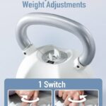 BYZOOM FITNESS Adjustable Kettlebell 30lb/40lb Weight Training Fitness Exercise Full Body Workout 5 in 1 for Home Gym Beginners Woman