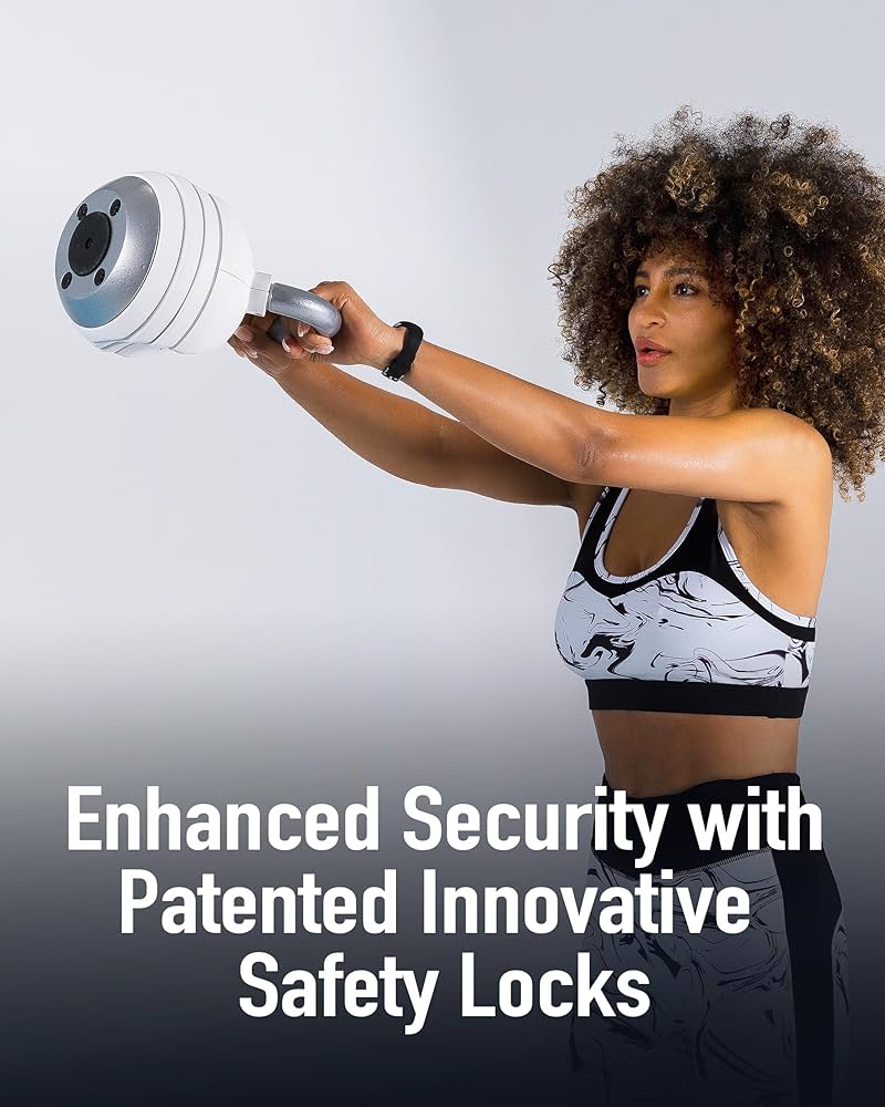 BYZOOM FITNESS Adjustable Kettlebell 30lb/40lb Weight Training Fitness Exercise Full Body Workout 5 in 1 for Home Gym Beginners Woman