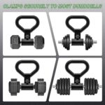 SELEWARE Versatile Steel Dumbbell to Kettlebell Converter Handle, Non-Slip Ergonomic Grip, Quick Installation Fits Most Dumbbells Up to 100lbs