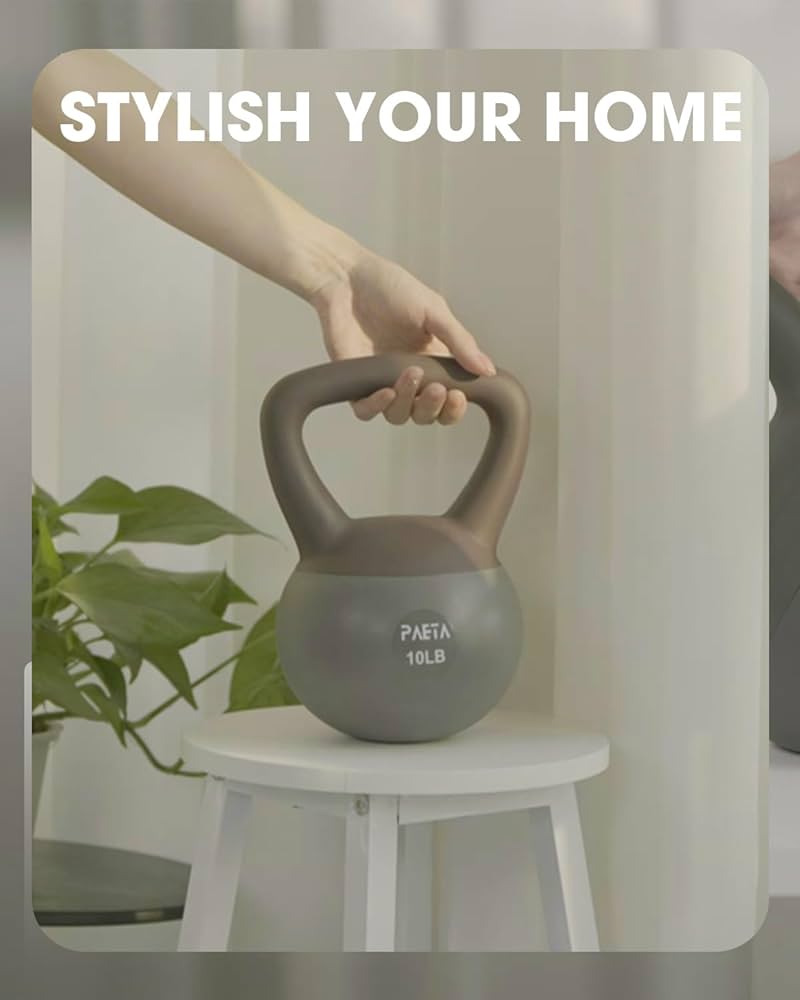 PAETA Soft Kettlebell for Home Fitness – Anti-Slip Grip & Wide Handle Design,Soft Kettlebell Set, Gentle Floor-Friendly Impact – 10lbs, 15lbs, 21lbs, for Home Functional Training