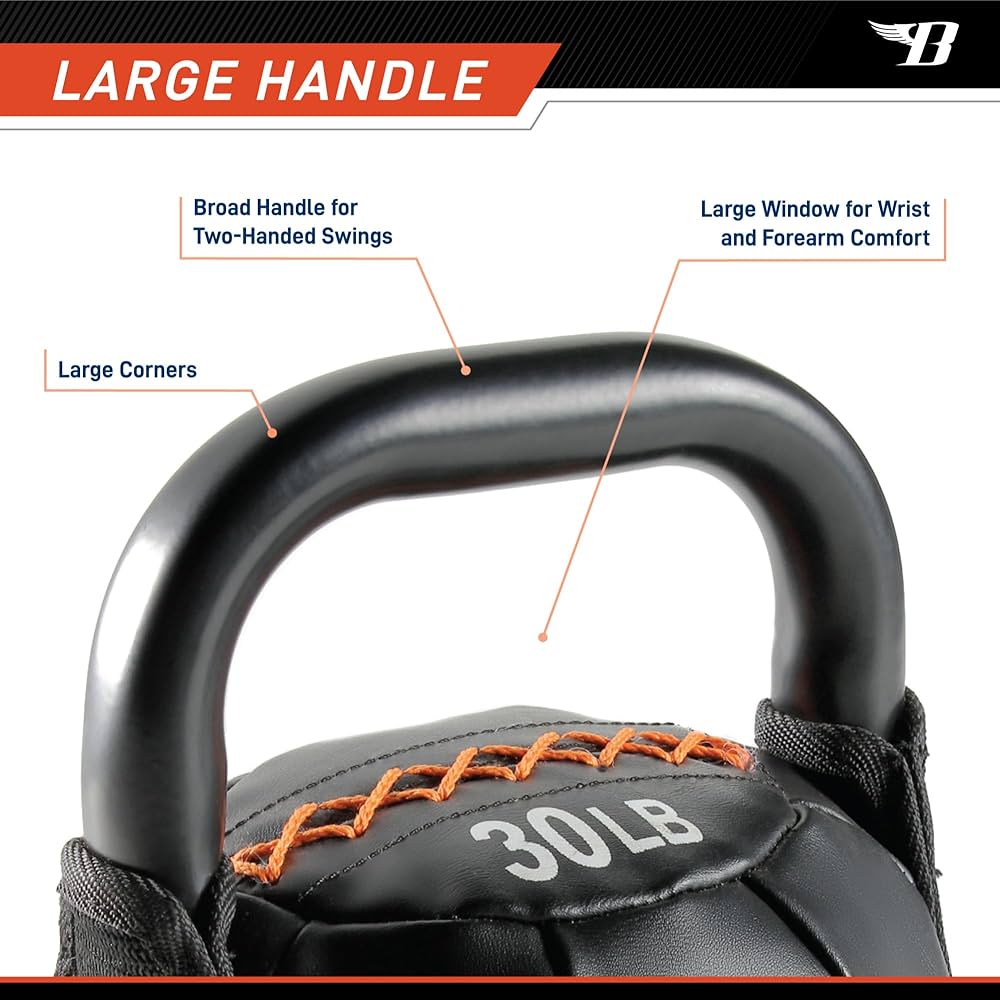 Bionic Body by Kim Lyons Soft Kettlebell with Handle | Soft Weight for Strength Training, Conditioning, Core & Full Body Workouts | Ergonomic Grip | Home Gym, Cross Training, HIIT & Functional Fitness Equipment