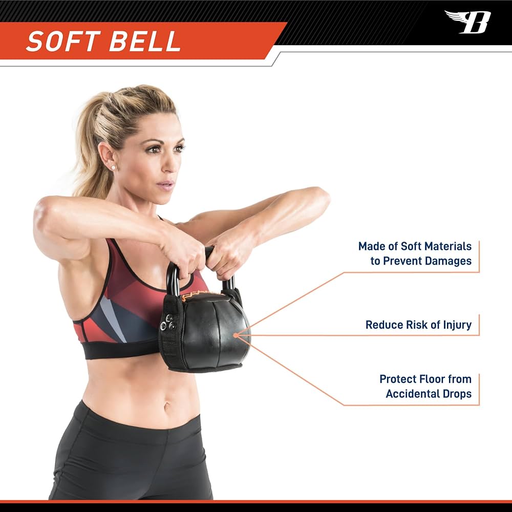Bionic Body by Kim Lyons Soft Kettlebell with Handle | Soft Weight for Strength Training, Conditioning, Core & Full Body Workouts | Ergonomic Grip | Home Gym, Cross Training, HIIT & Functional Fitness Equipment