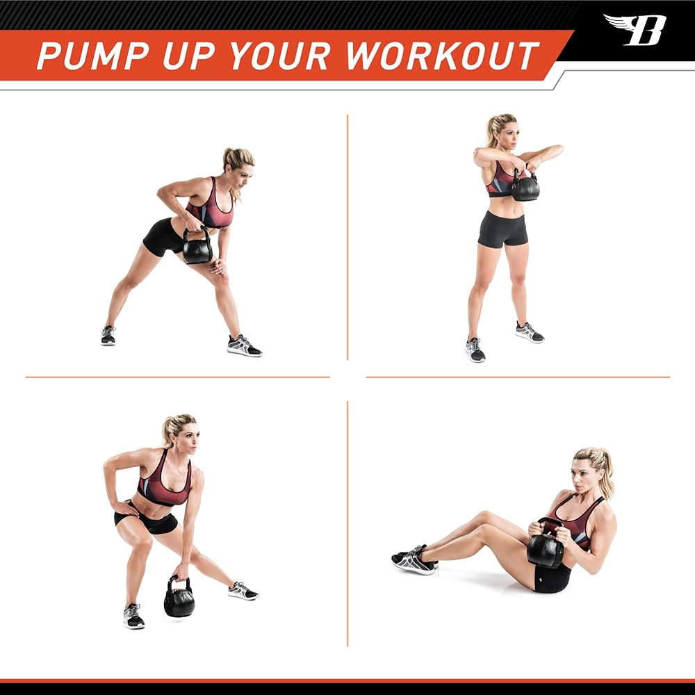 Bionic Body by Kim Lyons Soft Kettlebell with Handle | Soft Weight for Strength Training, Conditioning, Core & Full Body Workouts | Ergonomic Grip | Home Gym, Cross Training, HIIT & Functional Fitness Equipment