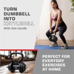 PowerPress Kettlebell Handle – Converter for Dumbbell to Kettle Bell – Grip Handle Attachment for Dumbbells – Kettlegrip Kettlebell Attachment Kettle Bell Adaptor