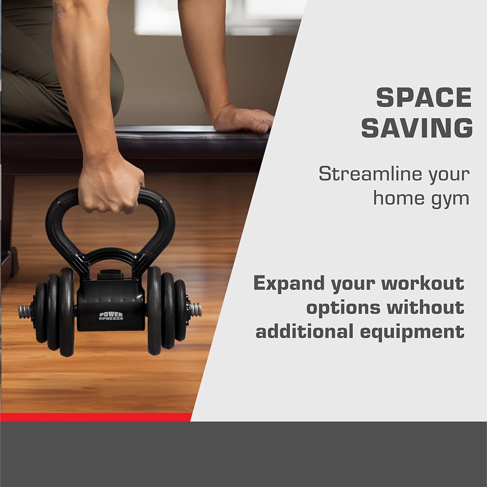 PowerPress Kettlebell Handle – Converter for Dumbbell to Kettle Bell – Grip Handle Attachment for Dumbbells – Kettlegrip Kettlebell Attachment Kettle Bell Adaptor