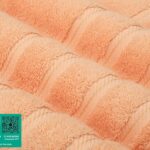 American Soft Linen Luxury 6 Piece Towel Set, 2 Bath Towels 2 Hand Towel 2 Washcloths, 600 GSM 100% Cotton Turkish Towels for Bathroom, Malibu Peach Towel Sets