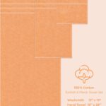 American Soft Linen Luxury 6 Piece Towel Set, 2 Bath Towels 2 Hand Towel 2 Washcloths, 600 GSM 100% Cotton Turkish Towels for Bathroom, Malibu Peach Towel Sets