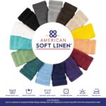 American Soft Linen Luxury 4 Piece Bath Towel Set, 600 GSM 100% Cotton Turkish Bath Towels for Bathroom, 27×54 in Large Bathroom Shower Towels, Dark Gray