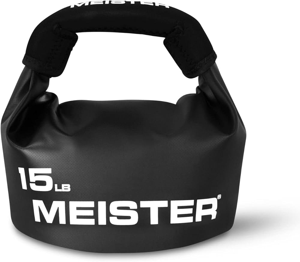 Meister BEAST Portable Sand Kettlebell – Soft Sandbag Weight – 15lb / 6.8kg – Black