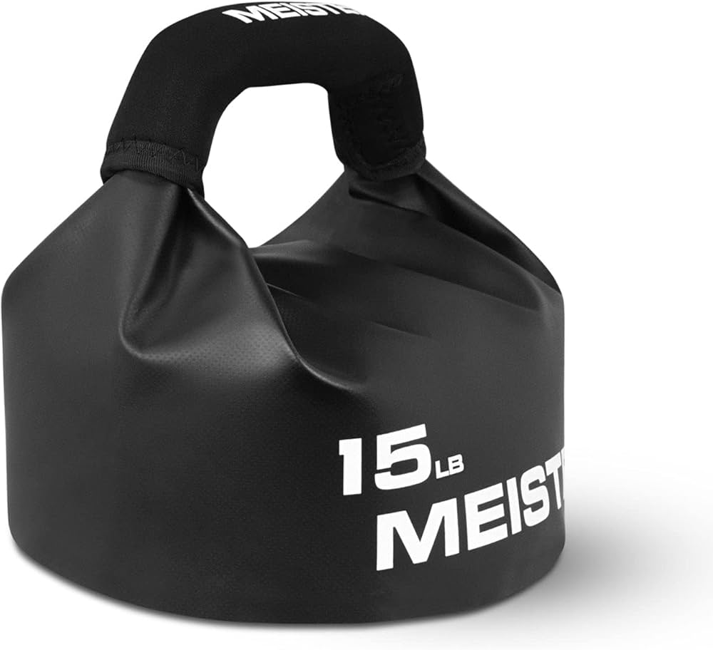 Meister BEAST Portable Sand Kettlebell – Soft Sandbag Weight – 15lb / 6.8kg – Black