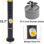 Adjustable Kettlebell Handle,Heavy Duty Kettlebell Handle for Plates,Loading Pin with Double D-bar and T-bar for Olympic Weight Plates