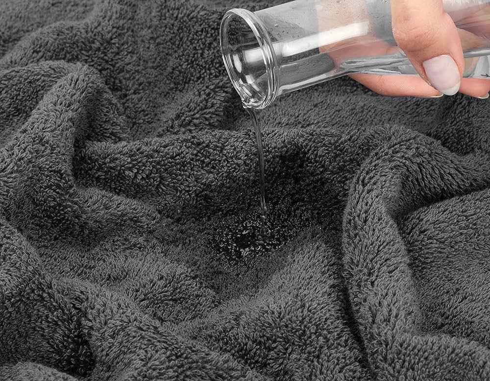 American Soft Linen Luxury 4 Piece Bath Towel Set, 600 GSM 100% Cotton Turkish Bath Towels for Bathroom, 27×54 in Large Bathroom Shower Towels, Dark Gray