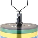 Adjustable Kettlebell Handle Metal Dumbbell Converter Ergonomic Design Quick Adjustment Kettlebells Weights Compatible with 2″ Weight Plates Perfect for Strength Training,HIIT,Home Gym Workout