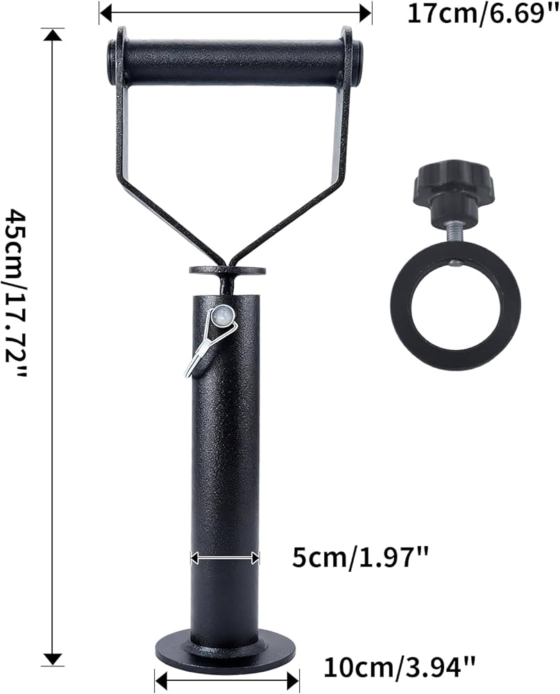 Adjustable Kettlebell Handle Metal Dumbbell Converter Ergonomic Design Quick Adjustment Kettlebells Weights Compatible with 2″ Weight Plates Perfect for Strength Training,HIIT,Home Gym Workout