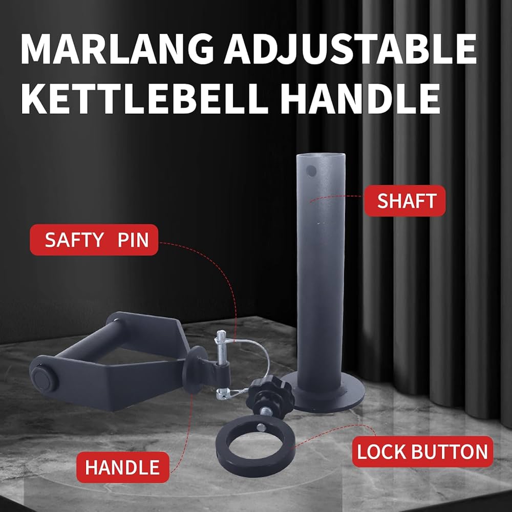 Adjustable Kettlebell Handle Metal Dumbbell Converter Ergonomic Design Quick Adjustment Kettlebells Weights Compatible with 2″ Weight Plates Perfect for Strength Training,HIIT,Home Gym Workout